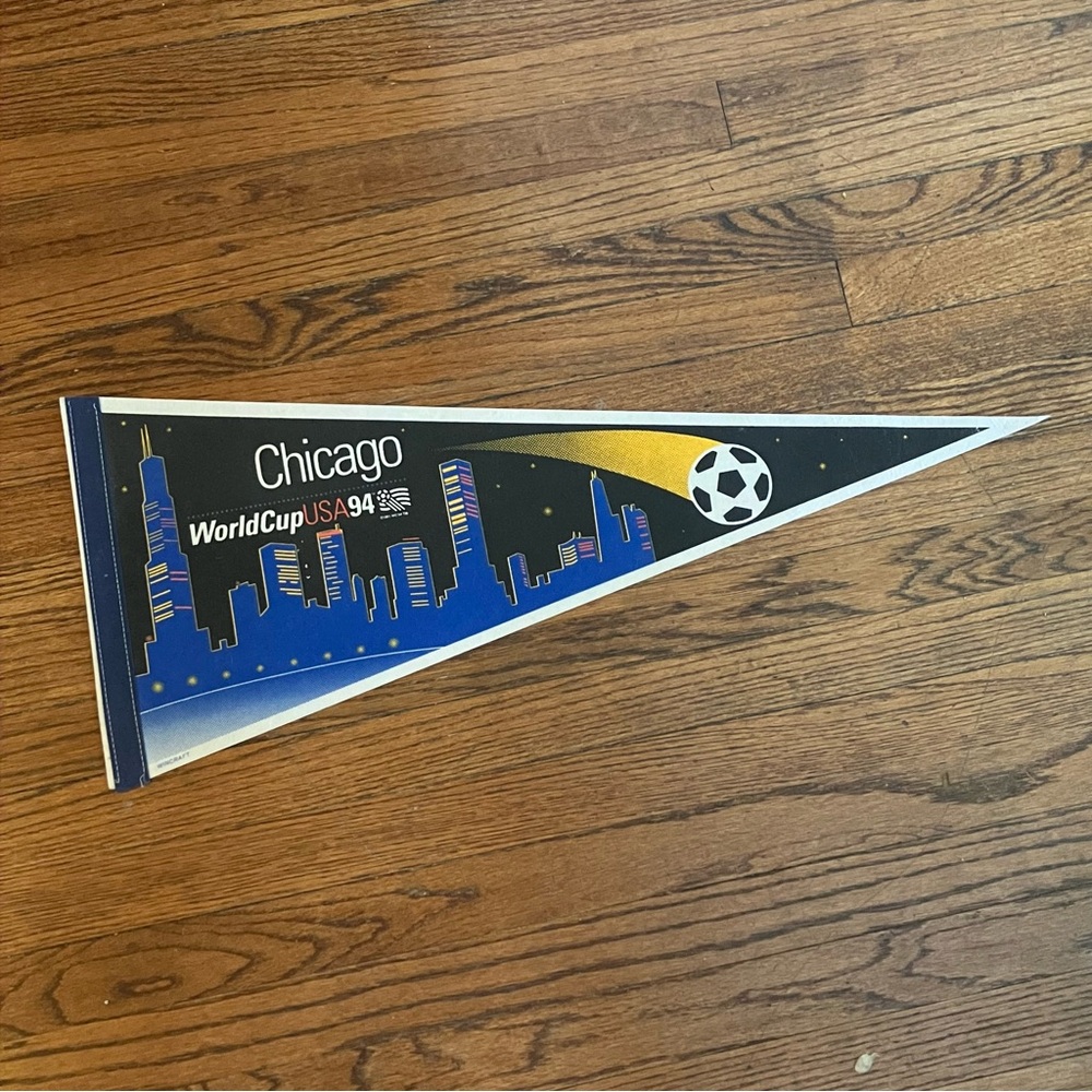 Vintage 1994 World Cup USA Chicago Felt Pennant